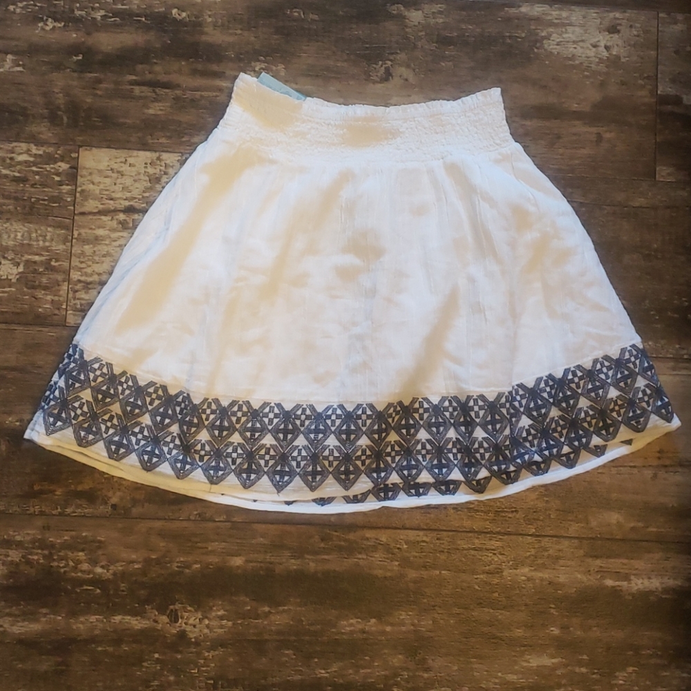 Blue and white skirt